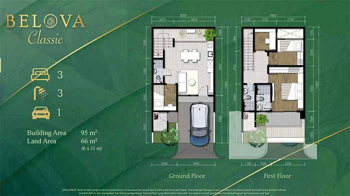 Floor plan for Belova Classic T6